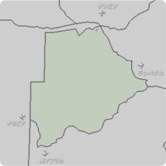 ボツワナの地図