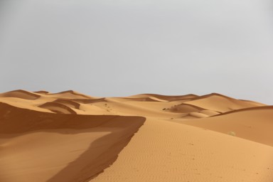 砂漠に刻まれた直線と人の痕跡