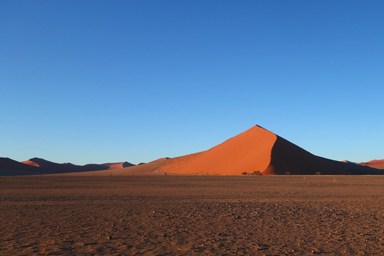 車窓に広がる幻想的な朝の風景