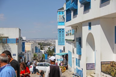 丘の上から見渡す美しい景色