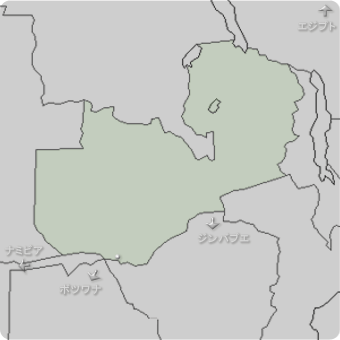 ザンビアの地図