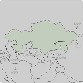 カザフスタンの地図