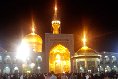 マシュハドの煌びやかな聖廟の装飾