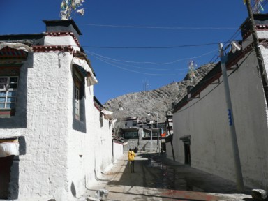 ギャンツェのパンコルチョンデ周辺の素朴な町並み