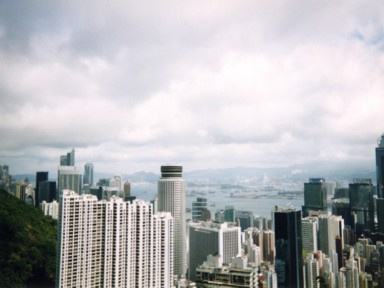 ピークタワーの香港の街並み
