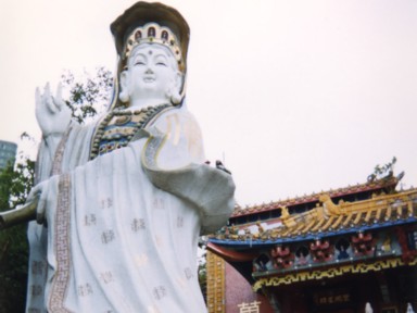 道教の香港の寺院風景