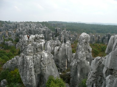 小石林の大パノラマを眺める景色