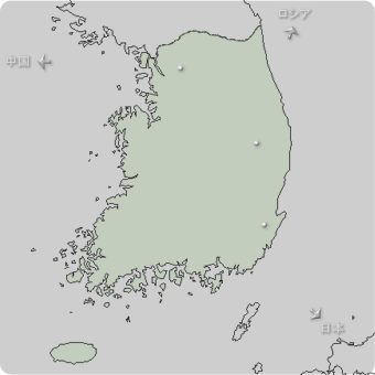 韓国の地図