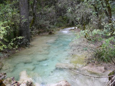 池と池の間の清流