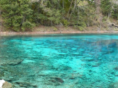 五彩池の入浴剤を連想する青