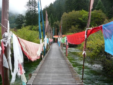 九寨溝を40キロ歩いた遊歩道