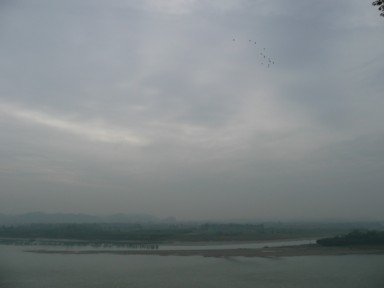 大仏から川を見下ろす