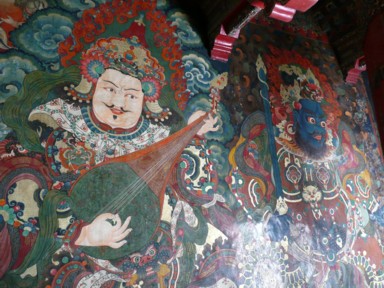 ポタラ宮のチベットの宗教画