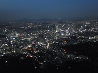 Nソウルタワーから見下ろす街