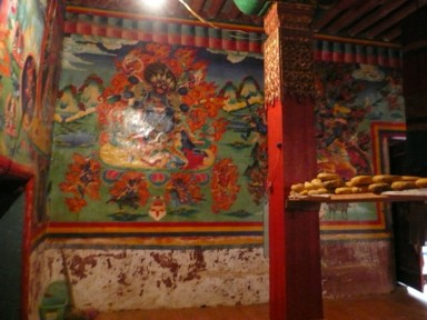松賛林寺の中のチベット仏教の壁画