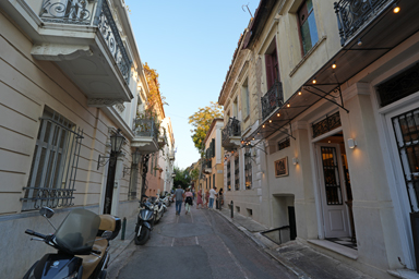 くねくねとした路地の街並み