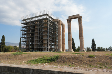 保存された古代遺跡の一部