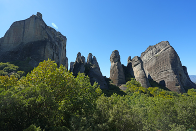 車窓から撮ったメテオラの風景
