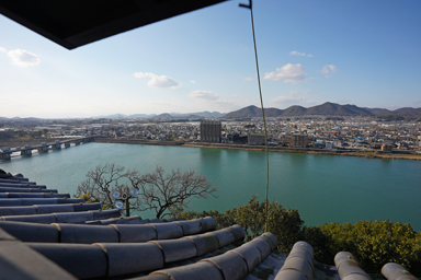 犬山城から木曽川と岐阜の街