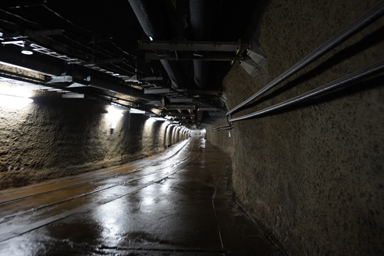 青函トンネルの坑道