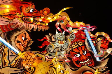 お祭りを感じるねぶたの家