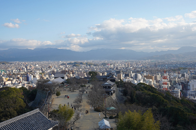 松山城からの街の眺め