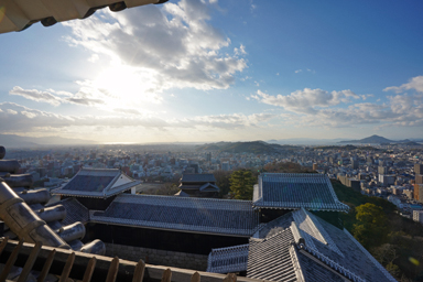 松山城からの街の眺め