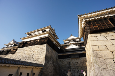 松山城の城内風景