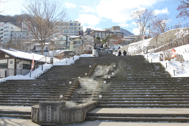 伊香保温泉の朝の風景