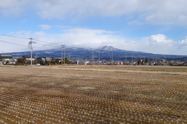 赤城山の山並みと雪景色