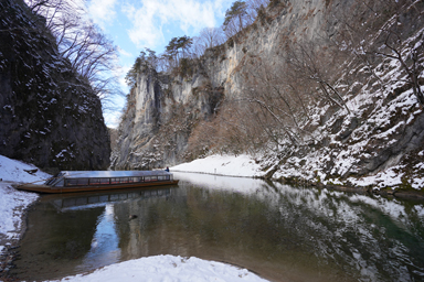 猊鼻渓の舟下り