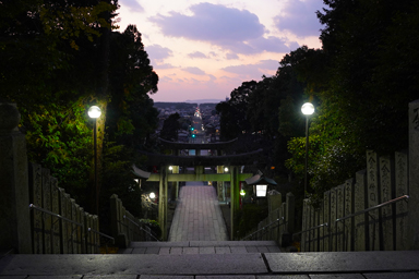 宮地嶽神社の海まで続く道