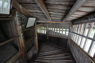 会津さざえ堂の内部の回廊