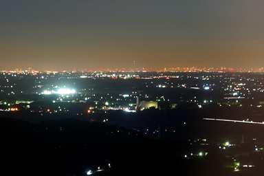 筑波山から都心の夜景