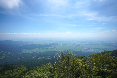 筑波山のスカイデッキからの眺め
