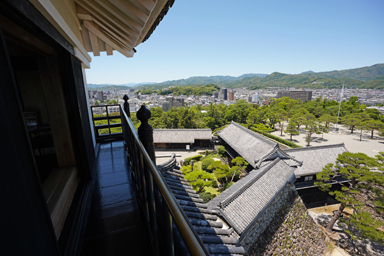 高知城の天守からの眺め