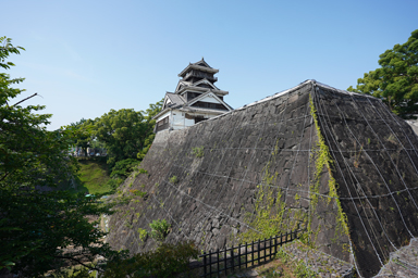 熊本城の石垣の修復