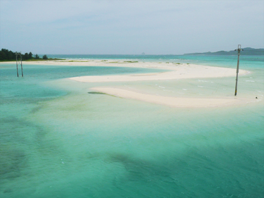 奥武島の海の電柱