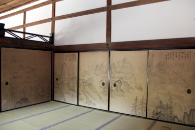 龍安寺の石と白砂の構成