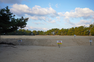 銭形砂絵の立ち入り禁止
