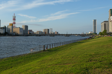 萬代橋と信濃川の風景
