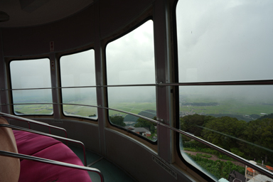 弥彦山パノラマタワーからの田んぼ側の眺望