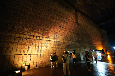 大谷石採掘場の掘った跡
