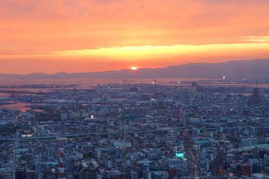 あべのハルカスからの夕暮れ