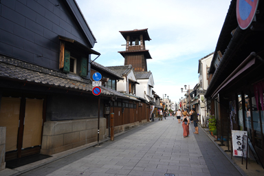 川越の蔵造りの町並み