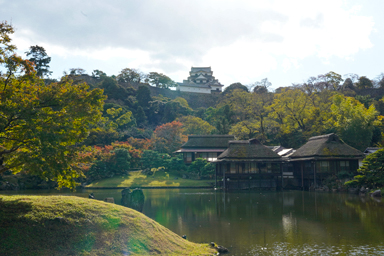 玄宮園からの彦根城