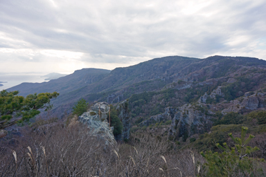 寒霞渓のかわら投げ