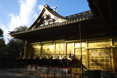 金色に輝く上野東照宮の社殿