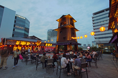 豊洲市場の千客万来のやぐら