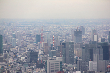 スカイツリーからの東京タワー